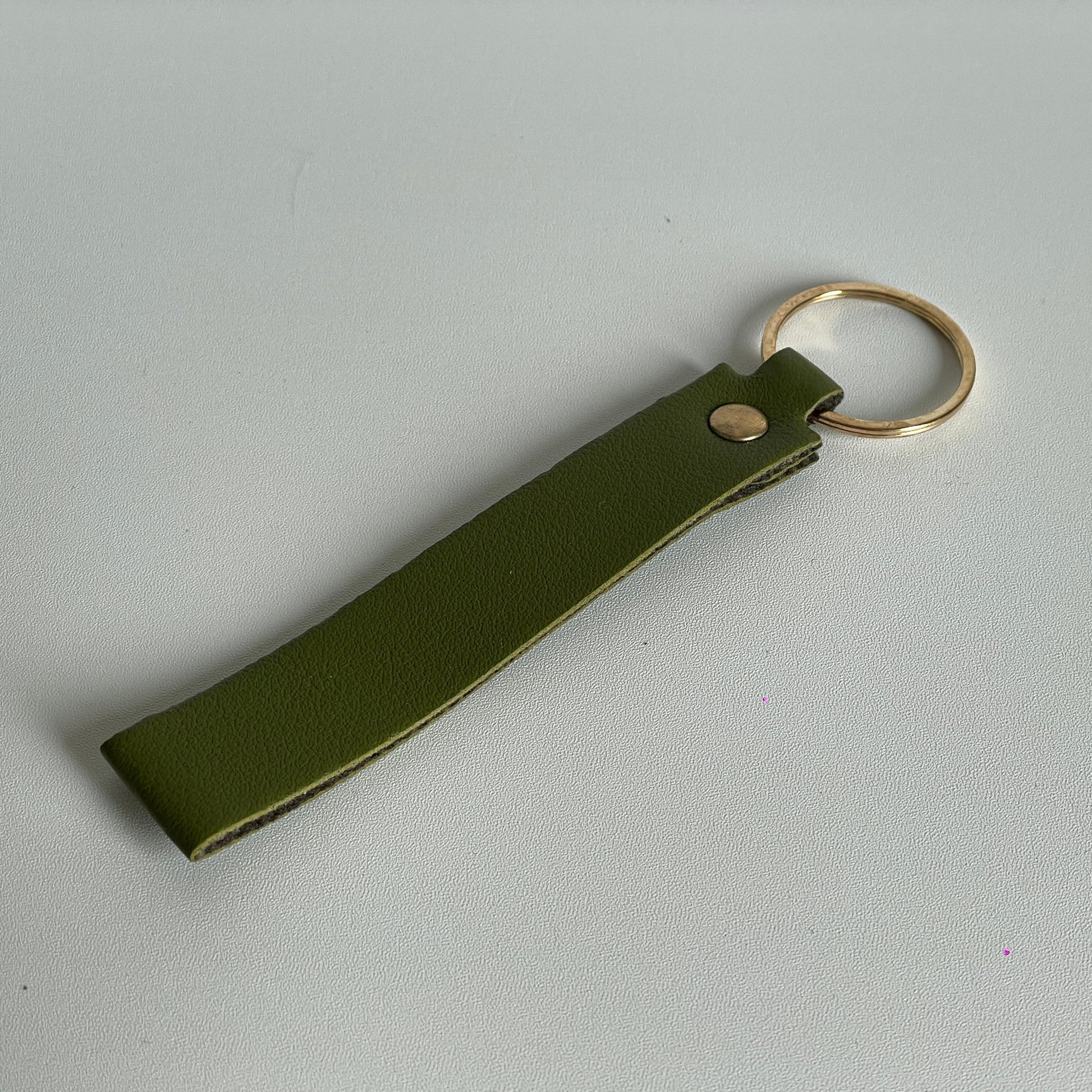 Groene  PU leren strap voor aan je sleutelhanger