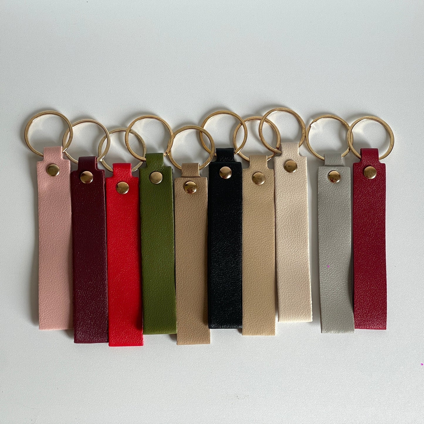 PU leren strap voor aan sleutelhanger (diversen kleuren)