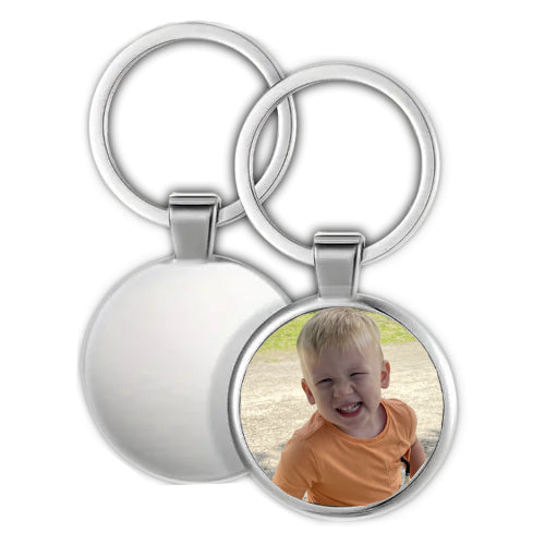 Sleutelhanger rond RVS met foto